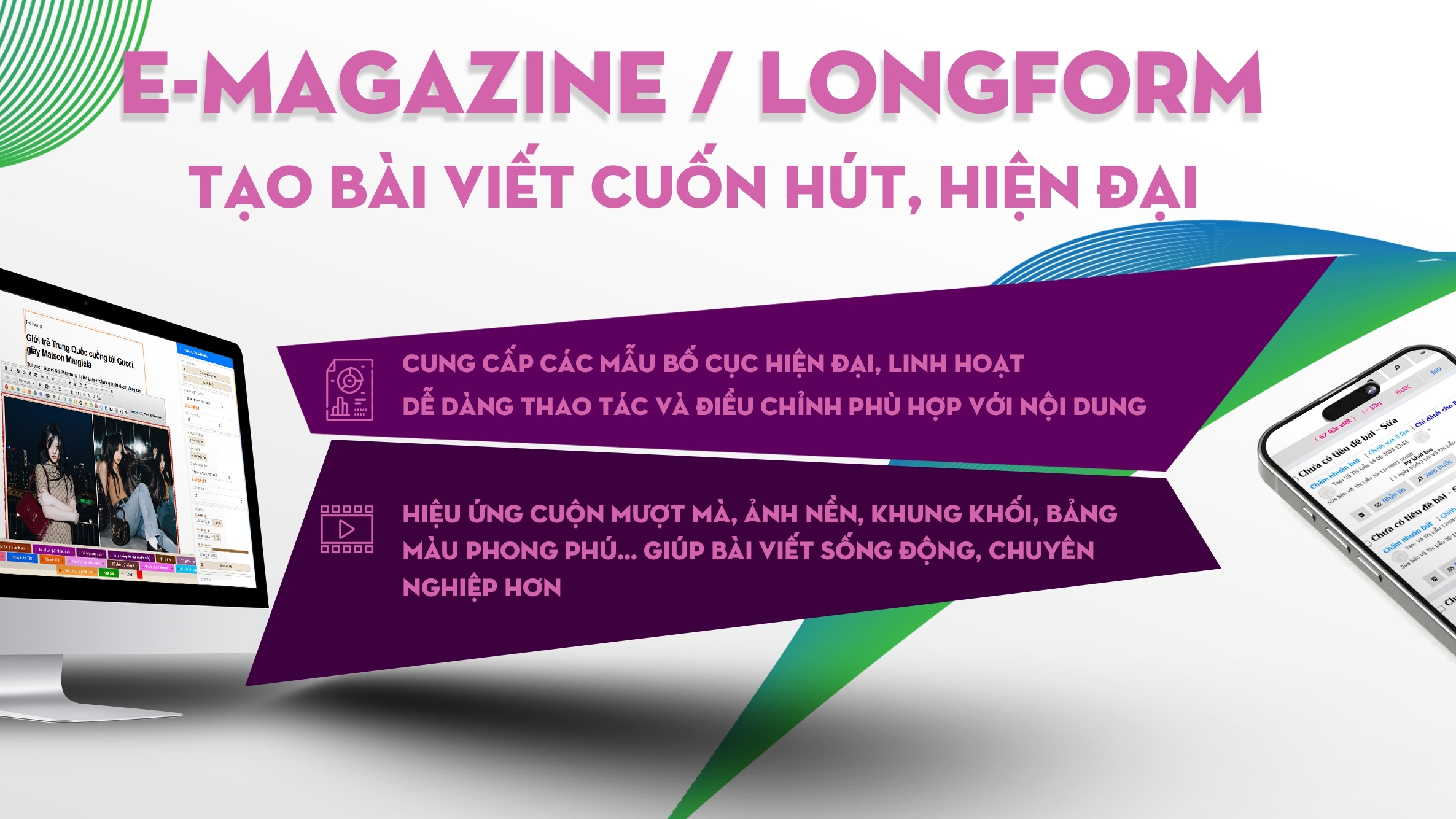 new mastercms huong dan lam bai longform emag update
