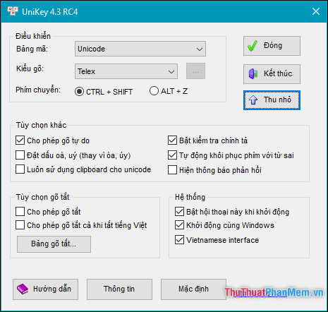 Unikey: Unikey là phần mềm gõ tiếng Việt phổ biến nhất hiện nay tại Việt Nam. Với Unikey, bạn có thể dễ dàng viết bằng tiếng Việt trên máy tính chỉ trong vài bước đơn giản. Hơn nữa, Unikey được cập nhật thường xuyên và hỗ trợ tốt trên nhiều hệ điều hành khác nhau.