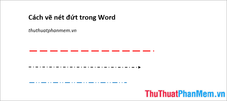 cach ve net dut trong word