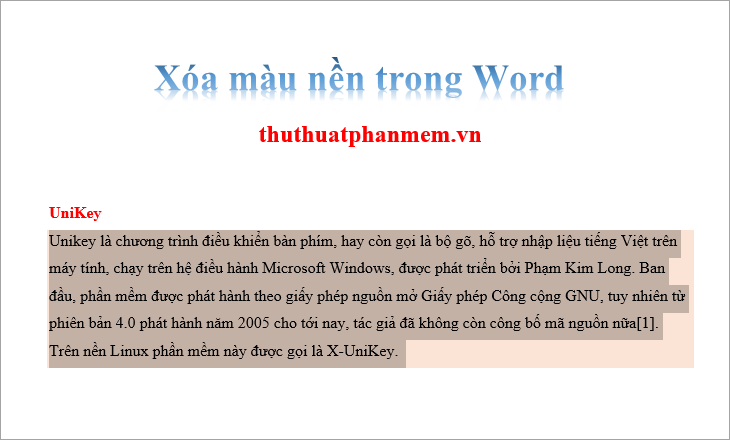 Xóa màu nền trong Word
Năm 2024, Word đã trở thành công cụ quan trọng không thể thiếu cho cả công việc lẫn học tập. Và việc xóa màu nền trong Word nay đã trở nên dễ dàng hơn bao giờ hết. Không còn mất thời gian để chỉnh sửa từng đoạn văn bản hay trích xuất chỉ một phần của hình ảnh. Chỉ với vài cú nhấp chuột, bạn được trải nghiệm một công nghệ mới giúp xóa màu nền trong Word một cách nhanh chóng và dễ dàng.