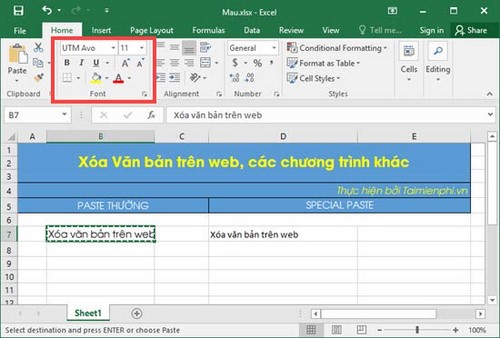 su dung paste trong excel dung paste special di chuyen du lieu trong